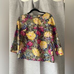 J. crew Floral Multicolor Women's Top